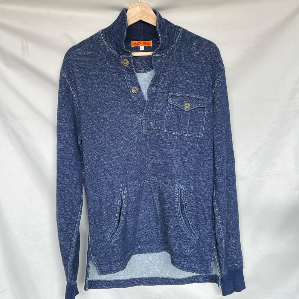Alex Mill Men’s Long Sleeve Pullover Sweater Navy Blue Size Small